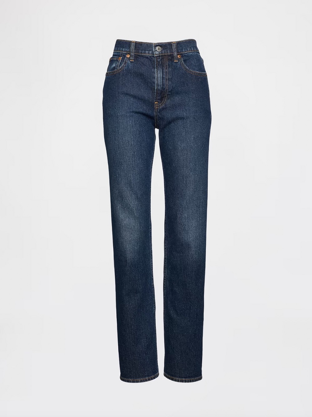 GAP High Rise '90s Slim Straight Jeans Women's 30 Tall Dark Indigo - Picture 15 of 15